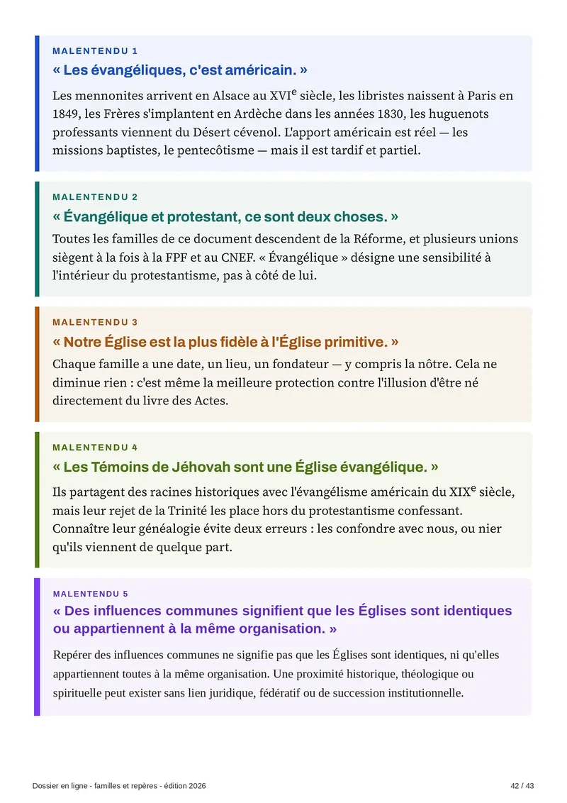 Cinq malentendus fréquents